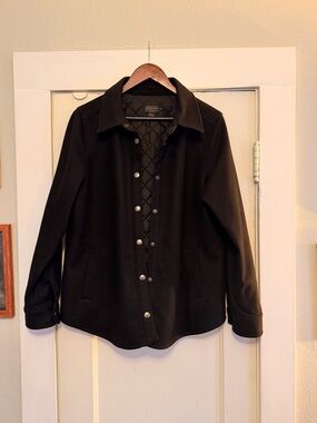 Pendleton Black Quilt-lined Snap-Front Jacket